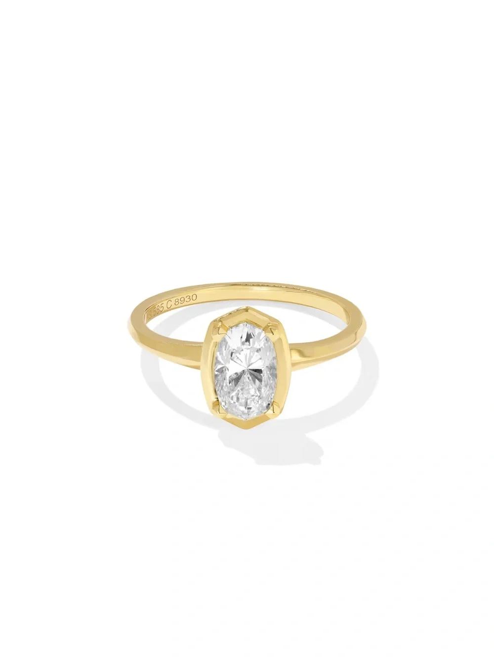 Kendra Scott Gold Ring with 1CT Lab Diamond
